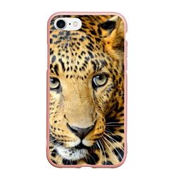 Чехол iPhone 7/8 матовый Улыбка леопарда, цвет: 3D-светло-розовый