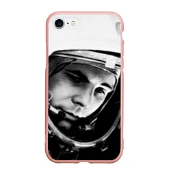 Чехол iPhone 7/8 матовый Гагарин космонавт