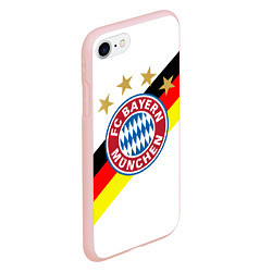 Чехол iPhone 7/8 матовый FC Bayern: Germany, цвет: 3D-светло-розовый — фото 2