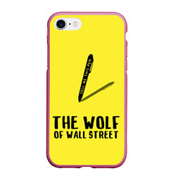 Чехол iPhone 7/8 матовый The Wolf of Wall Street, цвет: 3D-малиновый