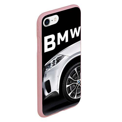 Чехол iPhone 7/8 матовый BMW: White Style / 3D-Баблгам – фото 2