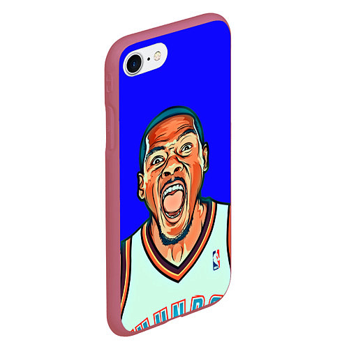 Чехол iPhone 7/8 матовый Kevin Durant / 3D-Малиновый – фото 2