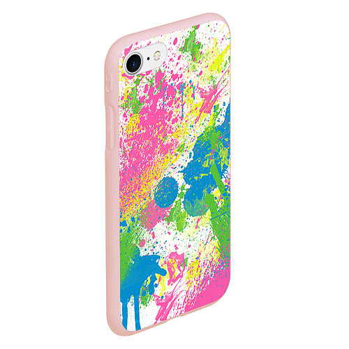 Чехол iPhone 7/8 матовый Брызги / 3D-Светло-розовый – фото 2