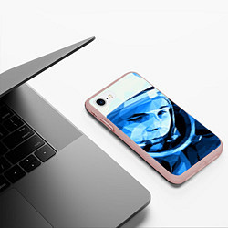 Чехол iPhone 7/8 матовый Gagarin Art, цвет: 3D-светло-розовый — фото 2