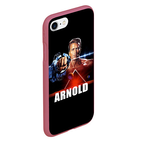 Чехол iPhone 7/8 матовый Iron Arnold / 3D-Малиновый – фото 2