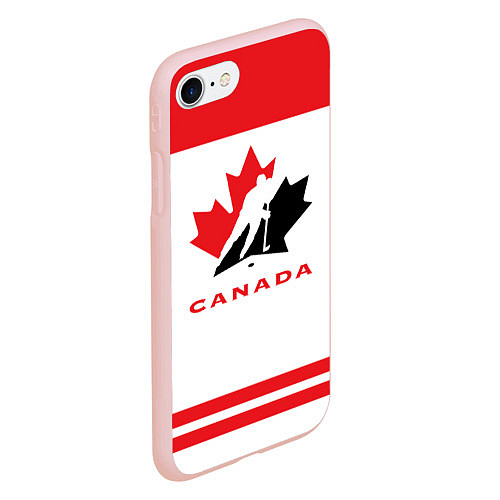 Чехол iPhone 7/8 матовый Canada Team / 3D-Светло-розовый – фото 2