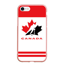 Чехол iPhone 7/8 матовый Canada Team, цвет: 3D-светло-розовый