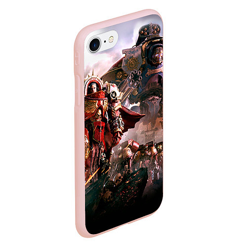 Чехол iPhone 7/8 матовый Warhammer 40k: Angelos / 3D-Светло-розовый – фото 2