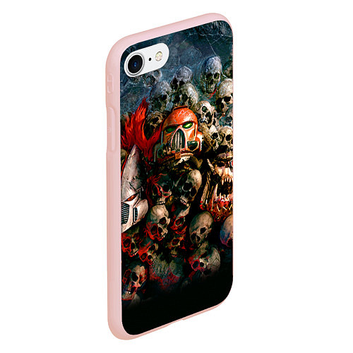 Чехол iPhone 7/8 матовый Warhammer 40k: Skulls / 3D-Светло-розовый – фото 2