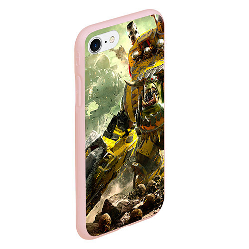 Чехол iPhone 7/8 матовый WH40k warboss / 3D-Светло-розовый – фото 2