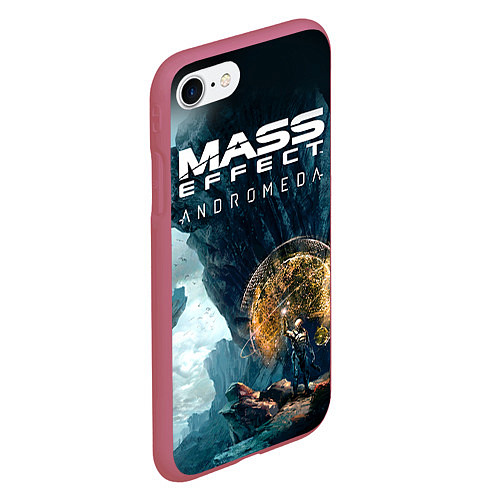 Чехол iPhone 7/8 матовый Mass Effect: Andromeda / 3D-Малиновый – фото 2