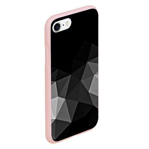 Чехол iPhone 7/8 матовый Abstract gray / 3D-Светло-розовый – фото 2