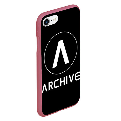 Чехол iPhone 7/8 матовый ARCHIVE / 3D-Малиновый – фото 2