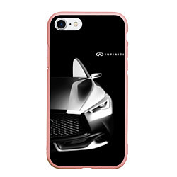 Чехол iPhone 7/8 матовый Infiniti Sport, цвет: 3D-светло-розовый