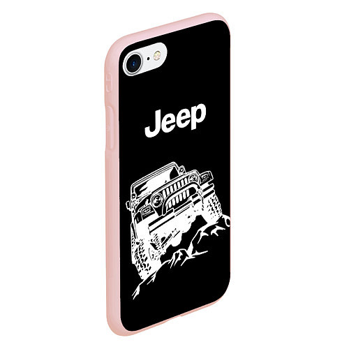 Чехол iPhone 7/8 матовый Jeep / 3D-Светло-розовый – фото 2