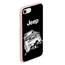 Чехол iPhone 7/8 матовый Jeep, цвет: 3D-светло-розовый — фото 2