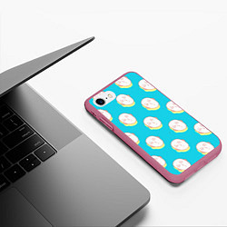 Чехол iPhone 7/8 матовый Saitama Pattern, цвет: 3D-малиновый — фото 2