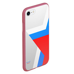 Чехол iPhone 7/8 матовый Звезда России, цвет: 3D-малиновый — фото 2