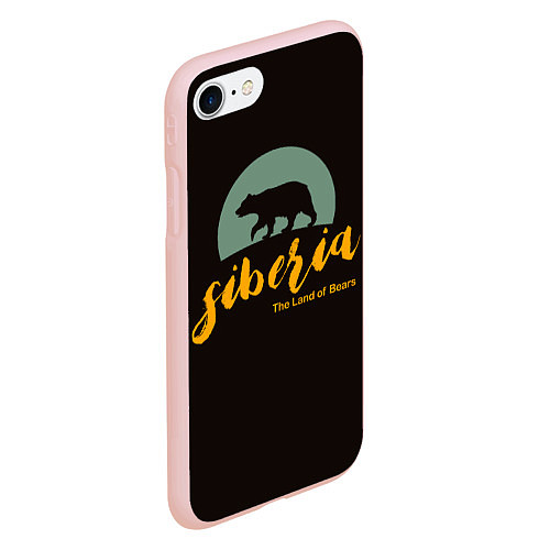 Чехол iPhone 7/8 матовый Siberia: Land of Bears / 3D-Светло-розовый – фото 2