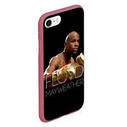 Чехол iPhone 7/8 матовый Floyd Mayweather, цвет: 3D-малиновый — фото 2