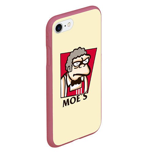 Чехол iPhone 7/8 матовый Moe's KFC / 3D-Малиновый – фото 2