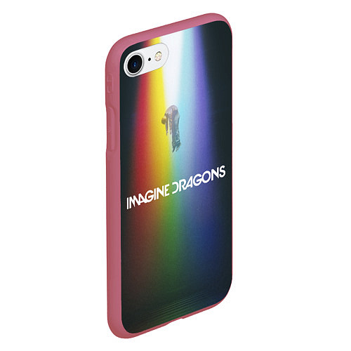 Чехол iPhone 7/8 матовый Imagine Dragons / 3D-Малиновый – фото 2