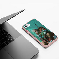Чехол iPhone 7/8 матовый Forest, цвет: 3D-светло-розовый — фото 2