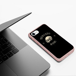 Чехол iPhone 7/8 матовый Memento Mori, цвет: 3D-светло-розовый — фото 2