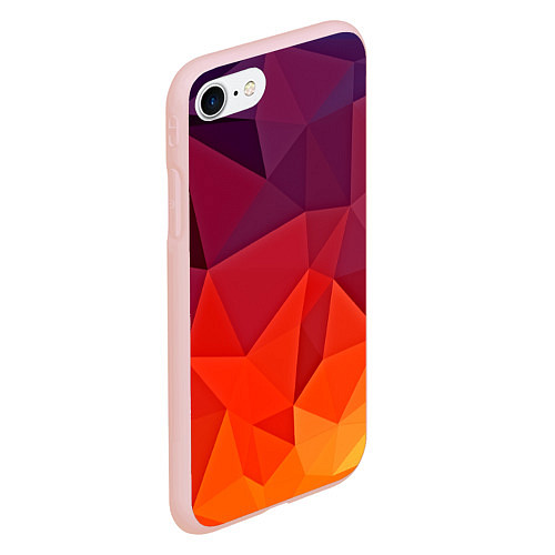 Чехол iPhone 7/8 матовый Geometric / 3D-Светло-розовый – фото 2