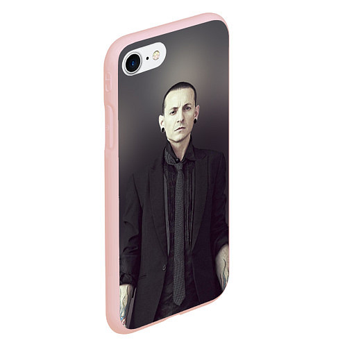 Чехол iPhone 7/8 матовый Честер Беннингтон / 3D-Светло-розовый – фото 2