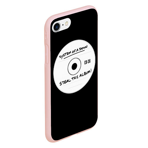 Чехол iPhone 7/8 матовый SOAD: Steal this album / 3D-Светло-розовый – фото 2