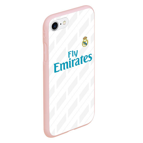 Чехол iPhone 7/8 матовый Real Madrid / 3D-Светло-розовый – фото 2