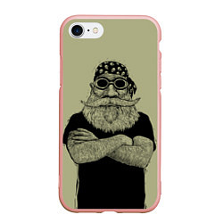 Чехол iPhone 7/8 матовый Old Hipster, цвет: 3D-светло-розовый
