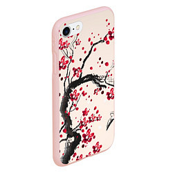 Чехол iPhone 7/8 матовый Сакура, цвет: 3D-светло-розовый — фото 2