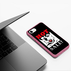 Чехол iPhone 7/8 матовый Hot Sale, цвет: 3D-малиновый — фото 2