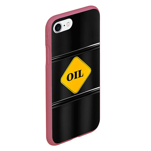 Чехол iPhone 7/8 матовый Oil / 3D-Малиновый – фото 2