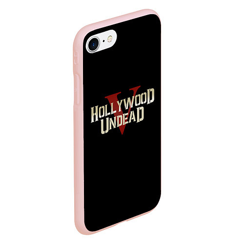 Чехол iPhone 7/8 матовый Hollywood Undead V / 3D-Светло-розовый – фото 2