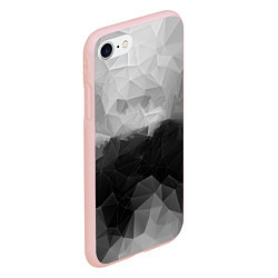 Чехол iPhone 7/8 матовый Polygon gray, цвет: 3D-светло-розовый — фото 2
