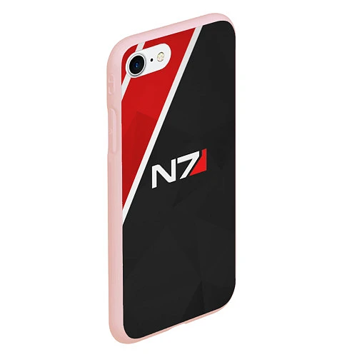 Чехол iPhone 7/8 матовый N7 Space / 3D-Светло-розовый – фото 2