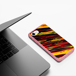Чехол iPhone 7/8 матовый Темные полоски, цвет: 3D-баблгам — фото 2