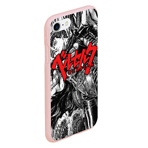 Чехол iPhone 7/8 матовый Berserk / 3D-Светло-розовый – фото 2