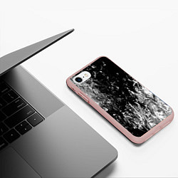 Чехол iPhone 7/8 матовый GRAY&BLACK, цвет: 3D-светло-розовый — фото 2