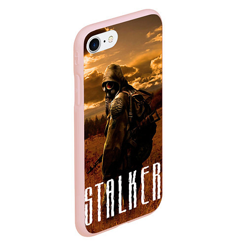 Чехол iPhone 7/8 матовый STALKER: Radiation / 3D-Светло-розовый – фото 2