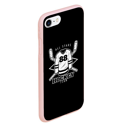 Чехол iPhone 7/8 матовый Hockey Team / 3D-Светло-розовый – фото 2