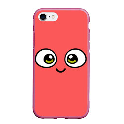 Чехол iPhone 7/8 матовый Эмодзи / Смайл, цвет: 3D-малиновый