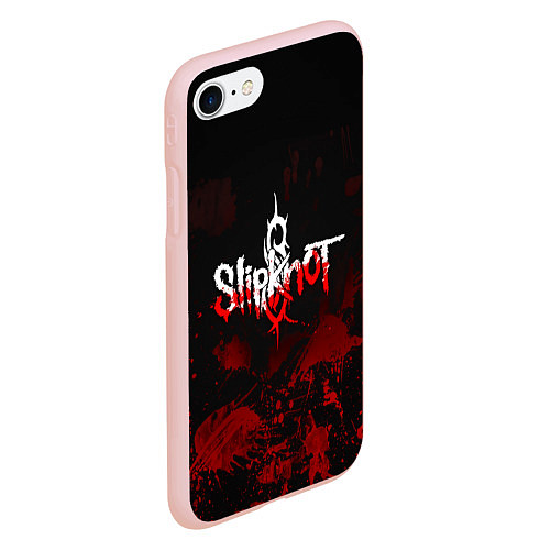 Чехол iPhone 7/8 матовый Slipknot: Blood Blemishes / 3D-Светло-розовый – фото 2