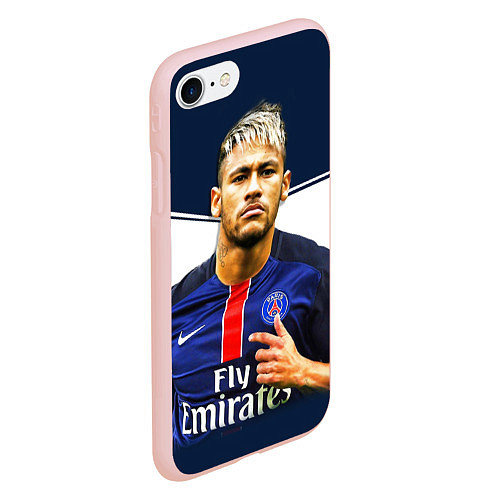 Чехол iPhone 7/8 матовый Neymar: Fly Emirates / 3D-Светло-розовый – фото 2