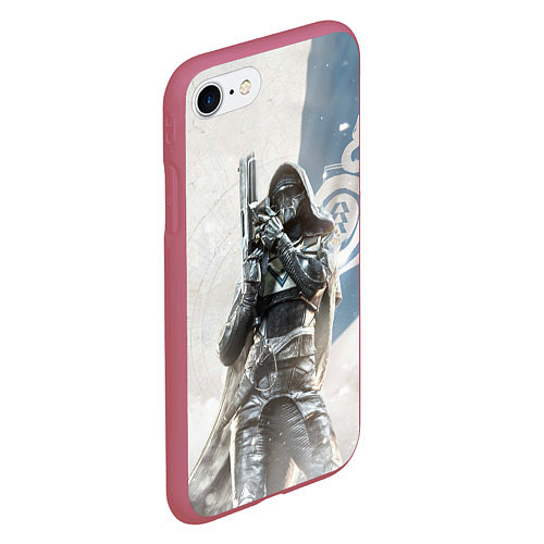 Чехол iPhone 7/8 матовый Destiny: Blue / 3D-Малиновый – фото 2