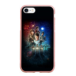 Чехол iPhone 7/8 матовый Stranger Things Boys, цвет: 3D-светло-розовый