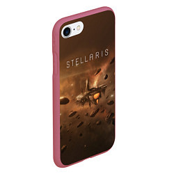 Чехол iPhone 7/8 матовый Stellaris, цвет: 3D-малиновый — фото 2
